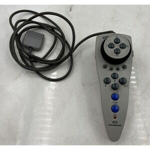 Performance UltraRacer PS1 Controller Wired One Handed Racing Wheel Gray P-102